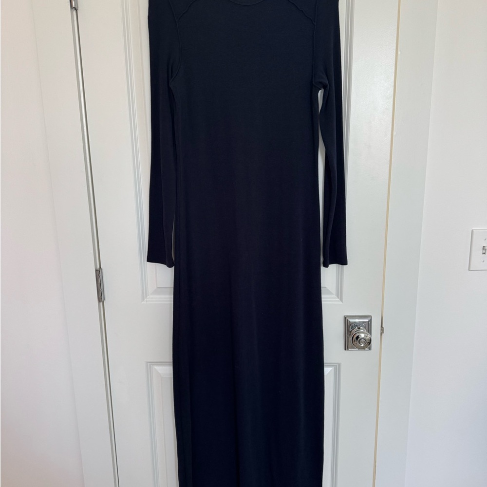 Mango Navy Jersey Maxi Dress Size L NWOT - Picture 5 of 5